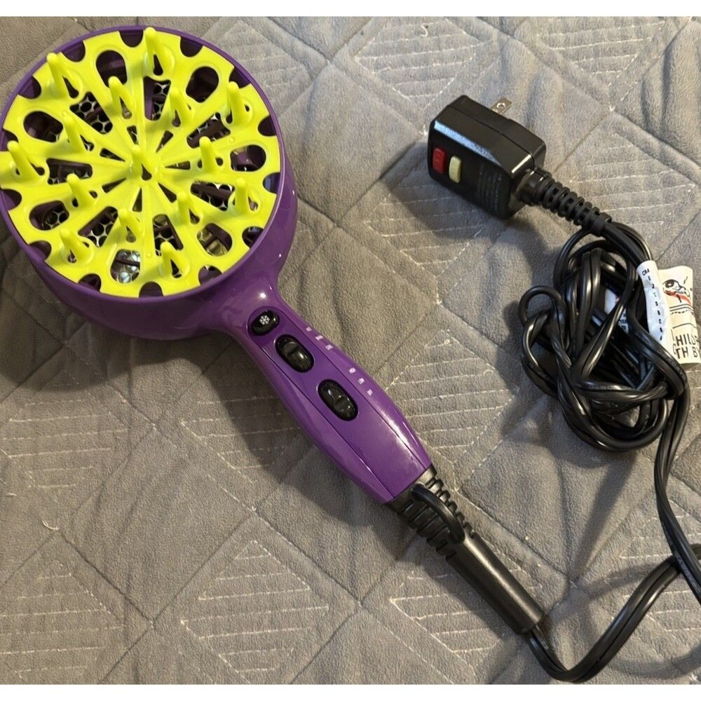 Bed Head Curls in Check 1875 Watt Diffuser Hair Dryer Purple